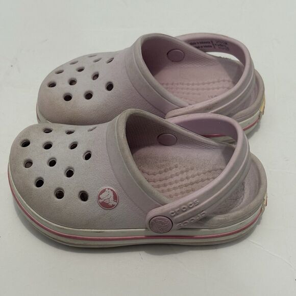 Bundle Toddler Girls Shoes Size 6C Crocs Sandals Jellies Spring Summer Pink - Picture 3 of 13